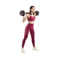 Kit d'haltères de musculation 20 KG pour homegym avec 2 barres courtes et 1 barre de connexion