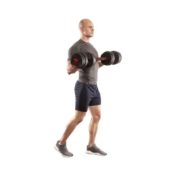 Kit d'haltères de musculation 20 KG pour homegym avec 2 barres courtes et 1 barre de connexion