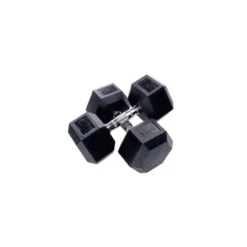 Kit d'haltères hexagonaux 1 à 20 kg revêtement caoutchouc