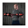 Kit d'homegym avec haltères 38 kg avec 2 barres courtes + barre de connexion