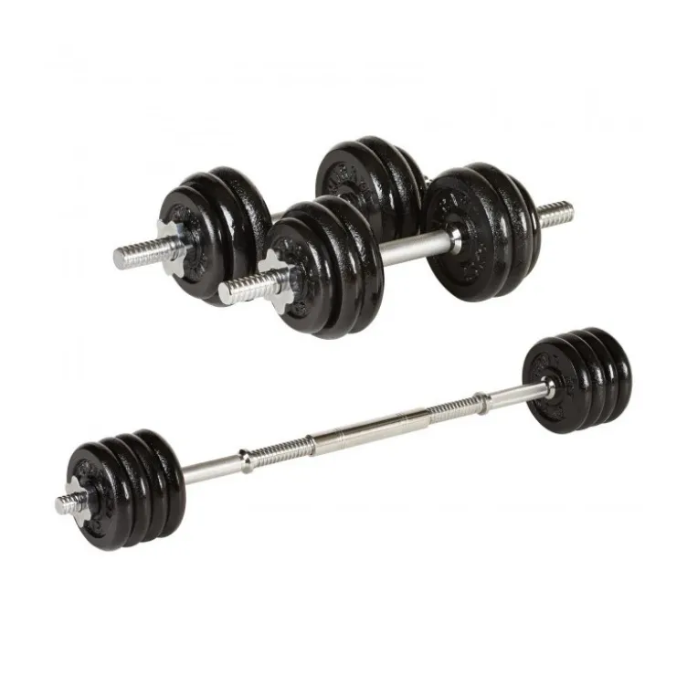 Kit haltères courtes 2 en 1 / barre droite 30 kg