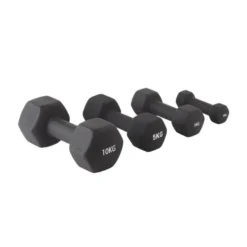 Kit homegym d'haltères souples hexagonaux 0,5 à 10 kg