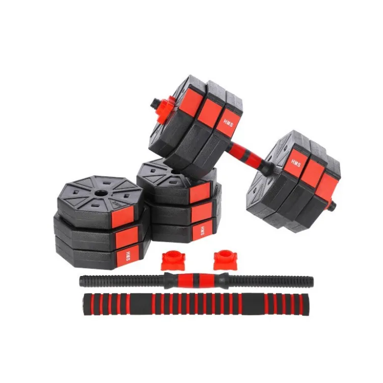 Kit spécial home-gym haltères 30 kg avec 2 barres courtes + barre de connexion