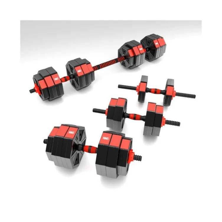 Kit spécial home-gym haltères 30 kg avec 2 barres courtes + barre de connexion