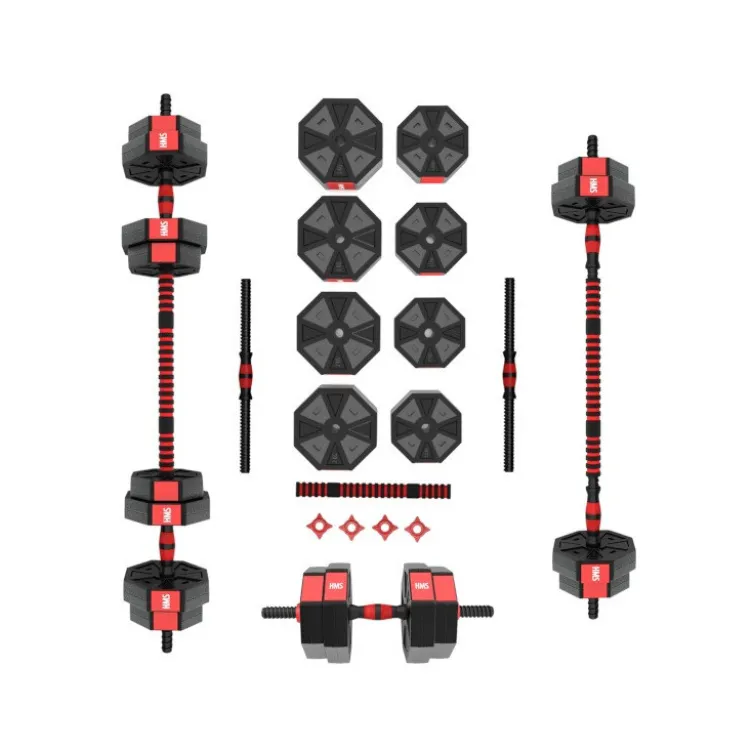 Kit spécial home-gym haltères 15 kg avec 2 barre extensible