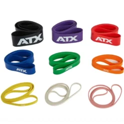 élastiques de résistance ATX fitness en caoutchouc - 9 forces de traction au choix