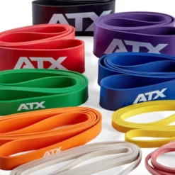 élastiques de résistance ATX fitness en caoutchouc - 9 forces de traction au choix