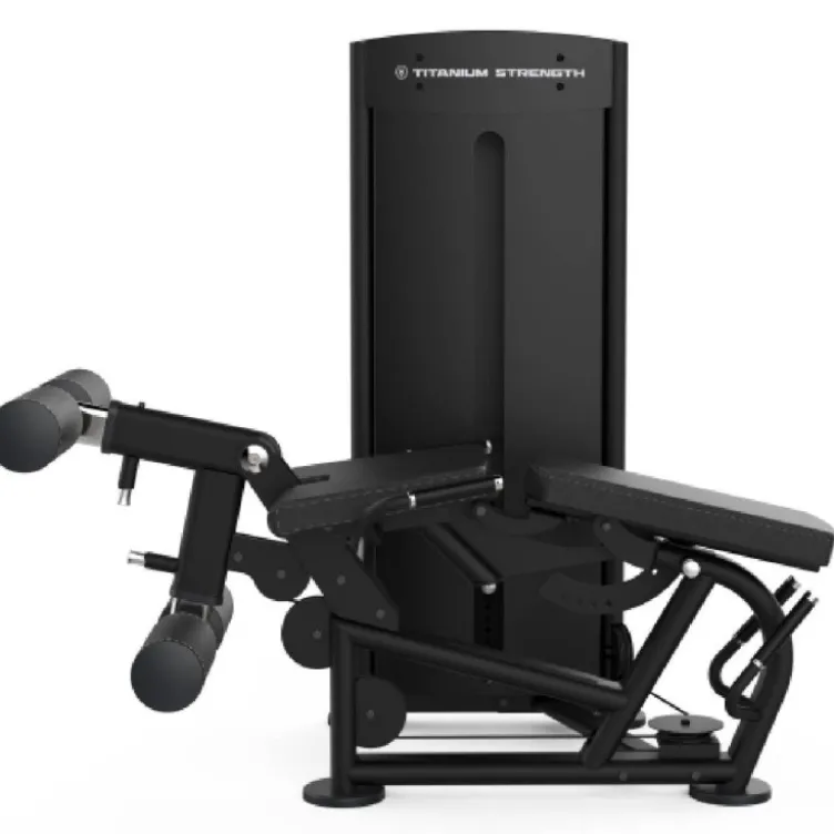 Leg extension machine combo flexion allongée des jambes Titanium Strength Black Séries BS-S1 - Qualité pro avec colonne de poids