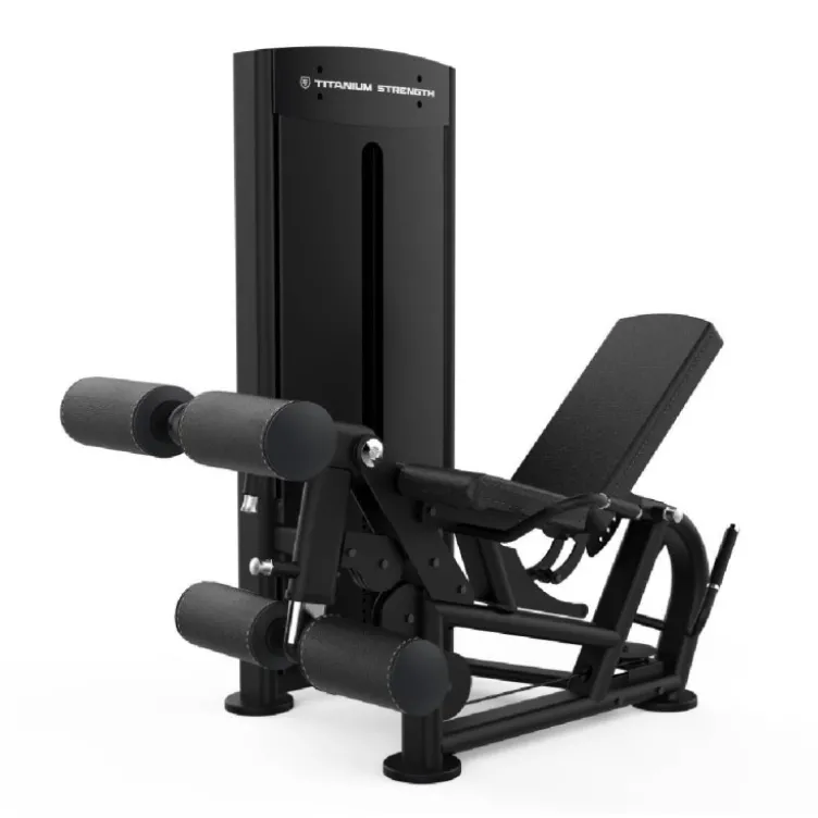 Leg extension machine combo flexion allongée des jambes Titanium Strength Black Séries BS-S1 - Qualité pro avec colonne de poids