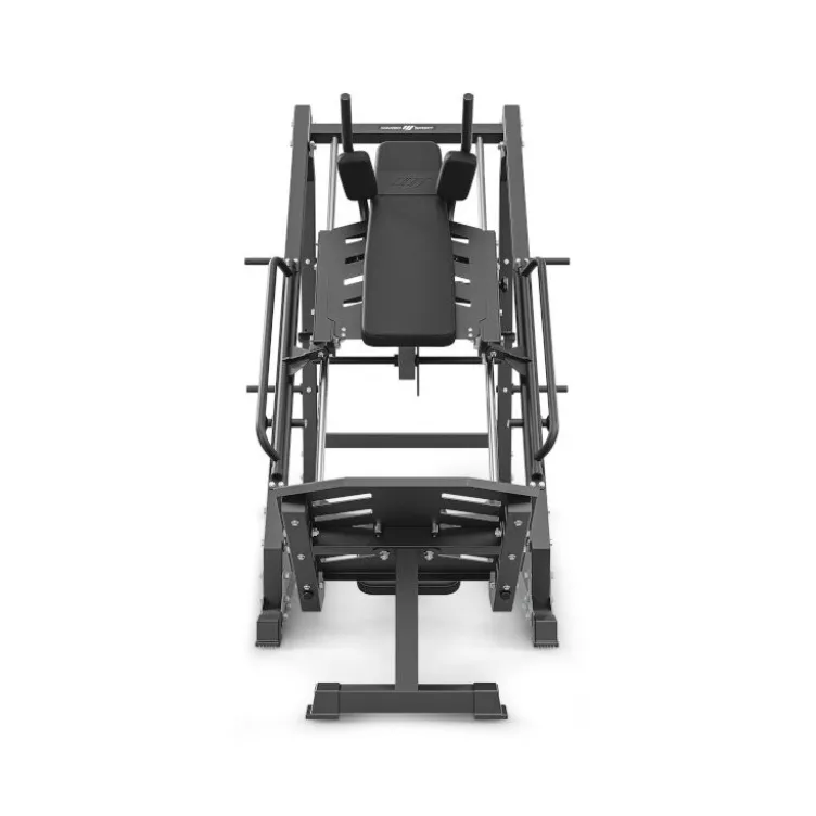 Leg press combo hack squat 2 en 1 à charge libre jusqu'à 250 kg - Entraînement des jambes