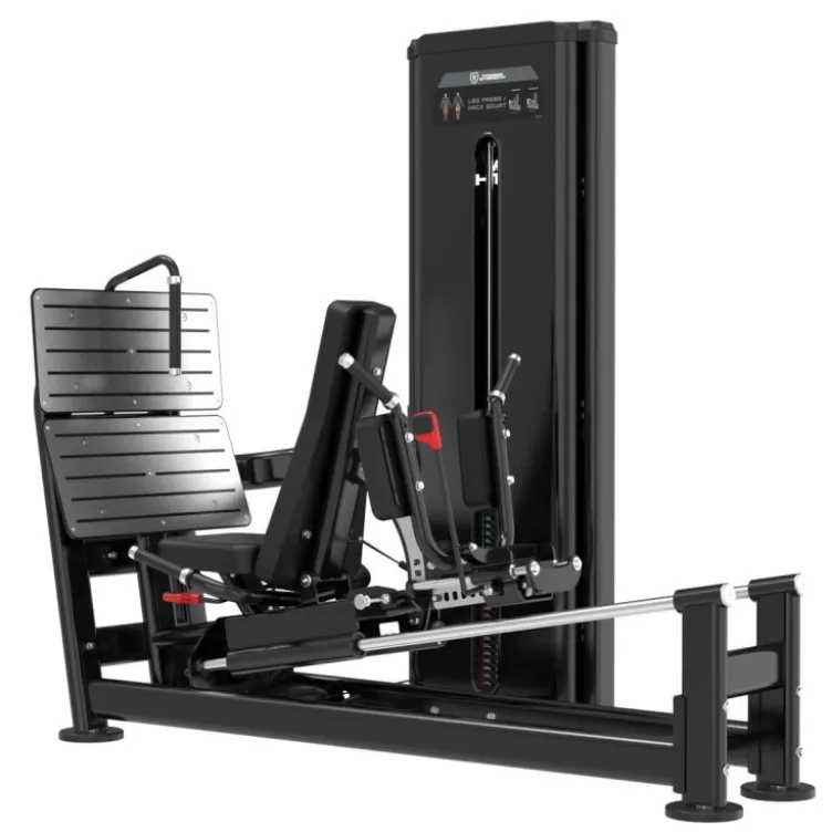 Leg Press professionnelle combo Hack Squat à charge guidée 140 kg BSRX-S48 - Titanium Strength Black Series RX