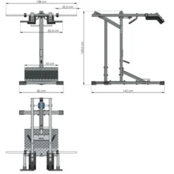 Lever Arm Squat ATX - Machine de musculation professionnelle pour les cuisses et les épaules