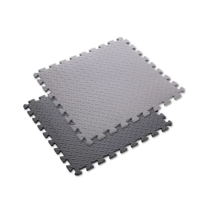 Lot de 9 dalles de sol en mousse EVA version puzzle avec bordures de finition