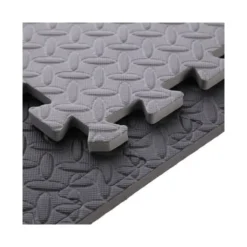Lot de 9 dalles de sol en mousse EVA version puzzle avec bordures de finition