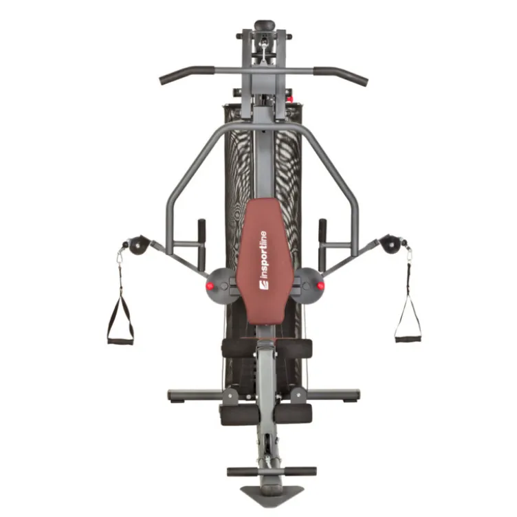 Machine de fitness et musculation à domicile multi-poste avec colonne de poids 91 kg et poulie haute / basse