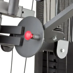 Machine de fitness et musculation à domicile multi-poste avec colonne de poids 91 kg et poulie haute / basse