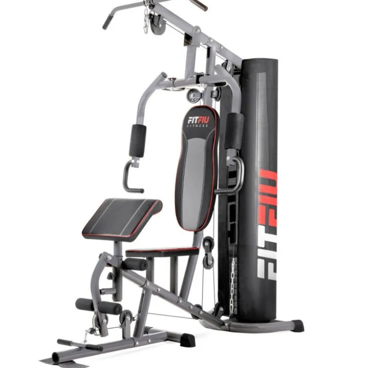 Machine de musculation homegym multipostes avec colonne de poids