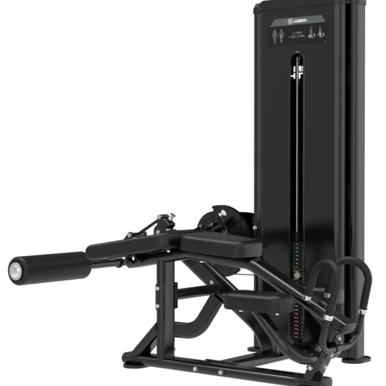Machine de Musculation Professionnelle Leg Curl Allongée avec Colonne de Poids 125 kg - BSRX-S19
