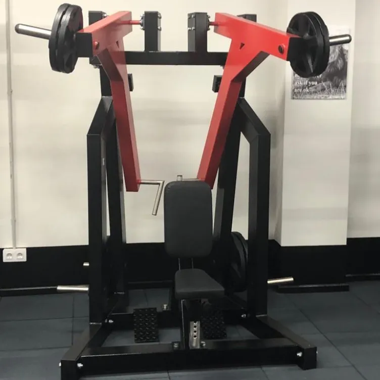 Machine Low Row à charge libre pour exercice de tirage en salle publique - Disques olympiques