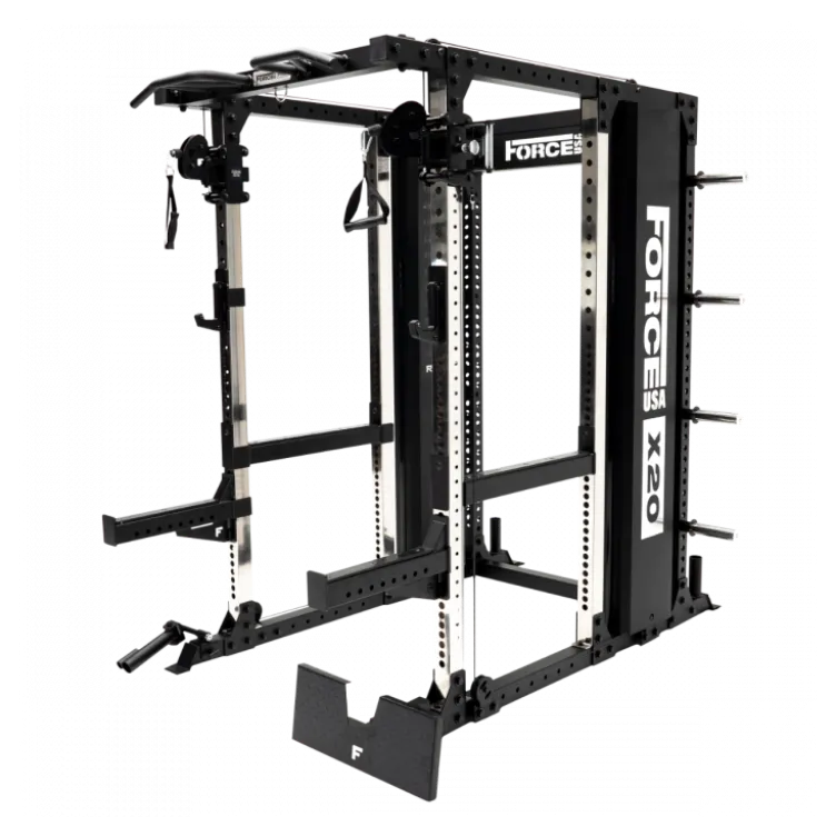 Machine Multi Trainer rack à squat avec pile de poids de 260 kg -Machine X20 Pro Force USA