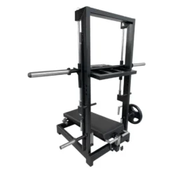 Machine presse à cuisse verticale à charge libre pour training des jambes - Disques de poids olympiques