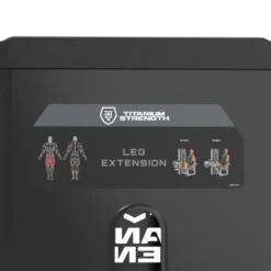 Machine professionnelle Leg Extension à charge guidée 125 kg pour quadriceps BSRX-S18 - Titanium Strength Black Series RX