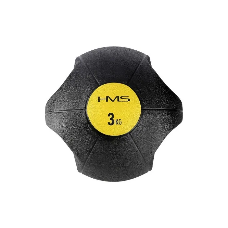 Médecine Ball en caoutchouc solide à double poignées pour séance de musculation de 3 kg à 10 kg