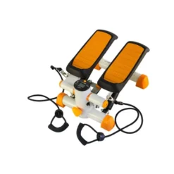 Mini stepper avec extenseurs polyvalent pour renforcement musculaire et cardio en home-gym