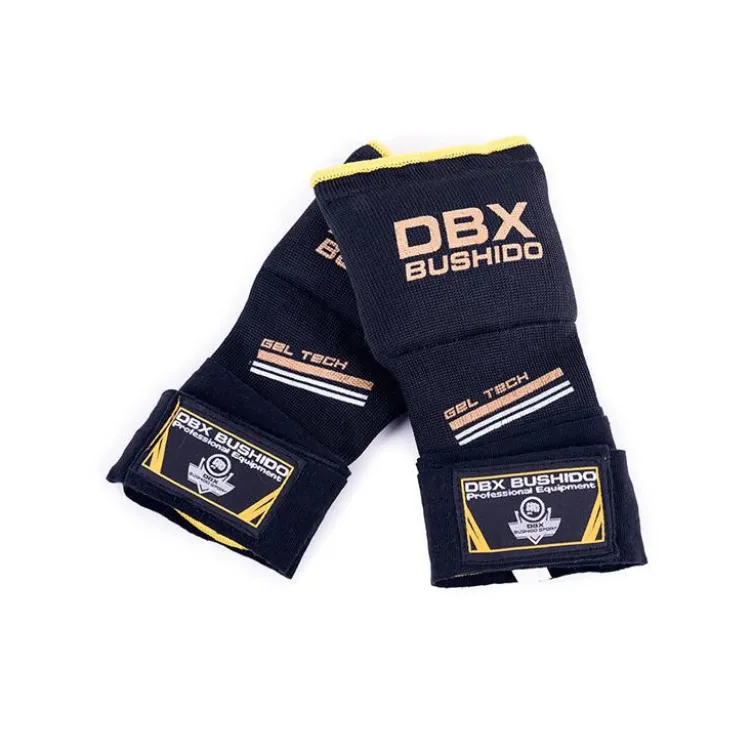 Mitaines de protection de haute qualité pour gants de boxe - Design Noir et jaune