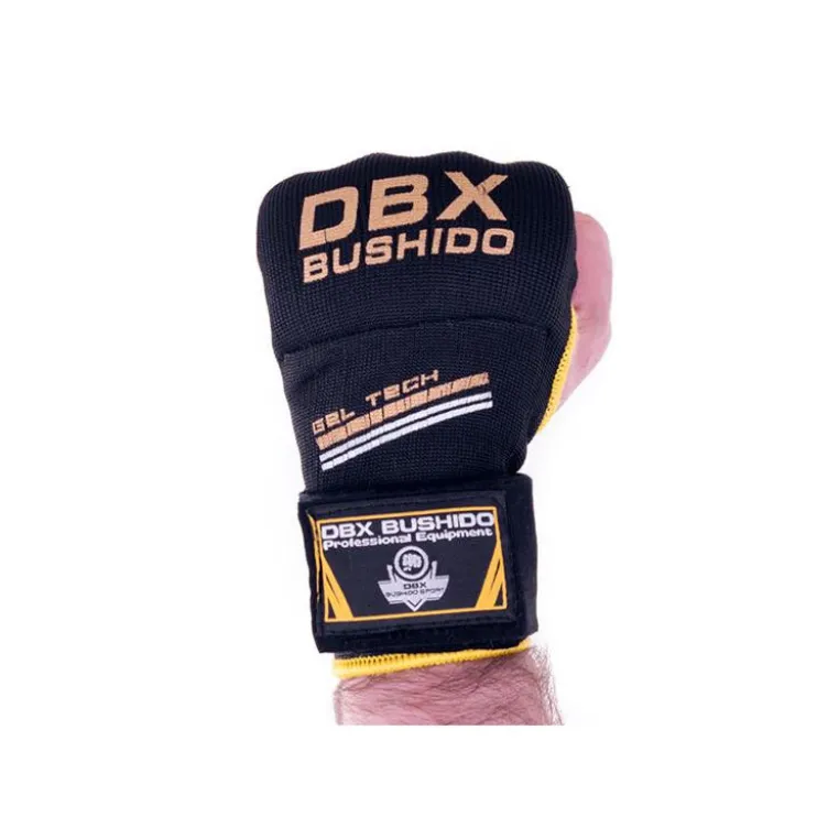 Mitaines de protection de haute qualité pour gants de boxe - Design Noir et jaune