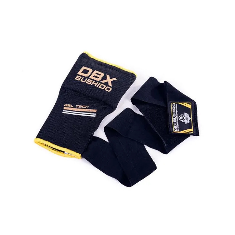 Mitaines de protection de haute qualité pour gants de boxe - Design Noir et jaune