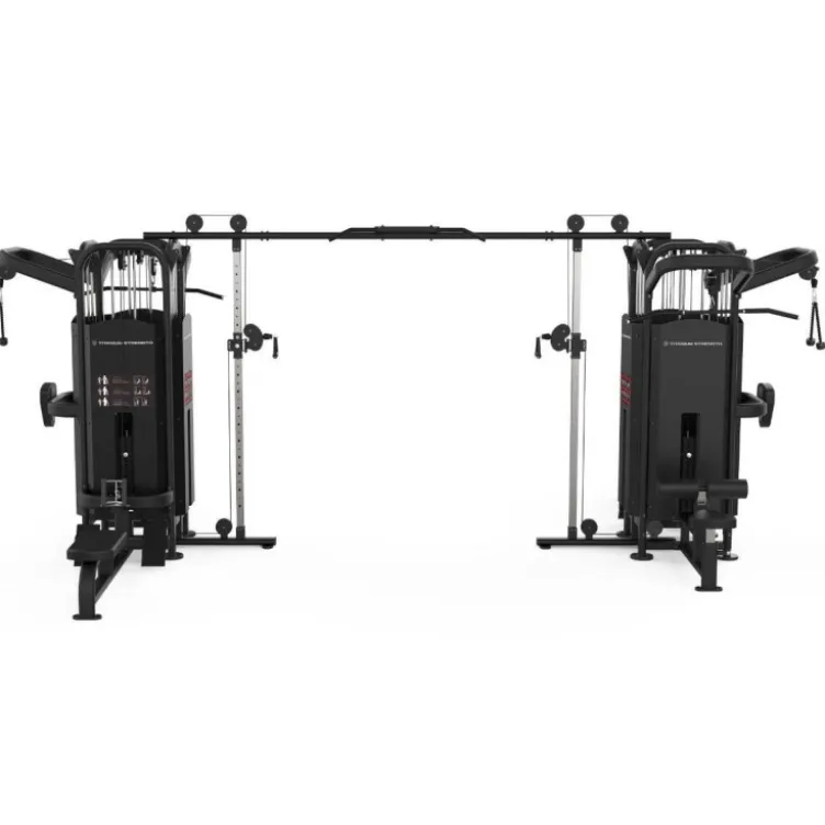Multi-gym station avec 8 colonnes de poids - Multi-jungle station de musculation Titanium Strength Black Séries BS-CS08