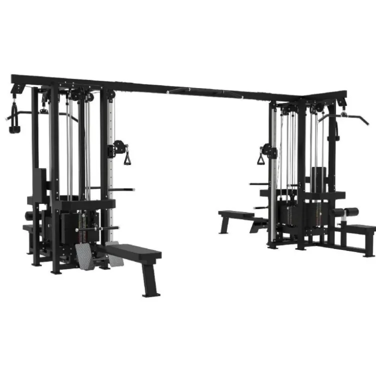 Multi-jungle machine à 8 colonnes de poids - Station multi-postes de musculation Titanium Strength Élite Séries EL-CS08