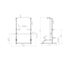 Multipress Smith Machine à cadre guidée avec barre de traction multigrip et barres à dips - Capacité 300 kg