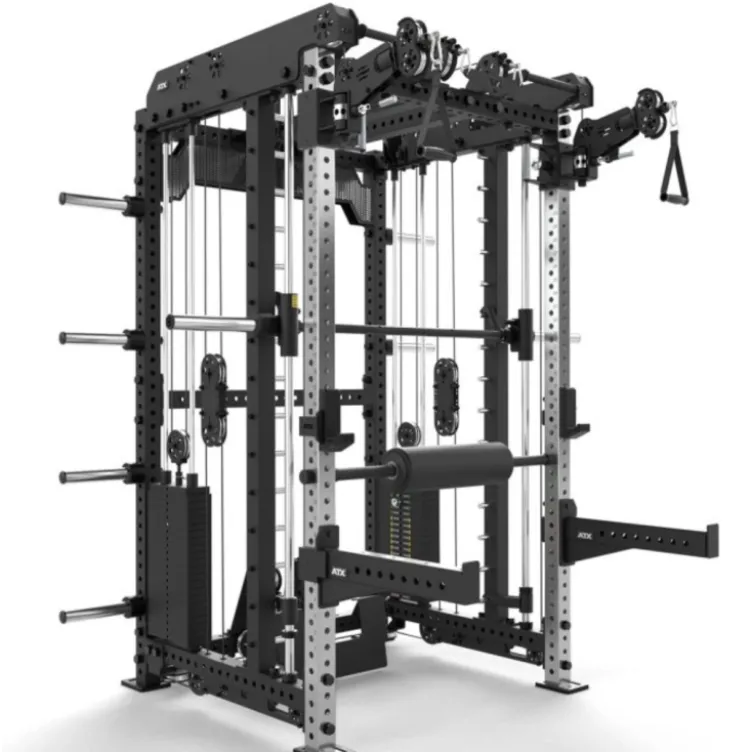 Multi Pull Smith Rack ATX fitness 2 x 110 kg avec résistance extrême de 1000 kg et 6 points de traction pivotants