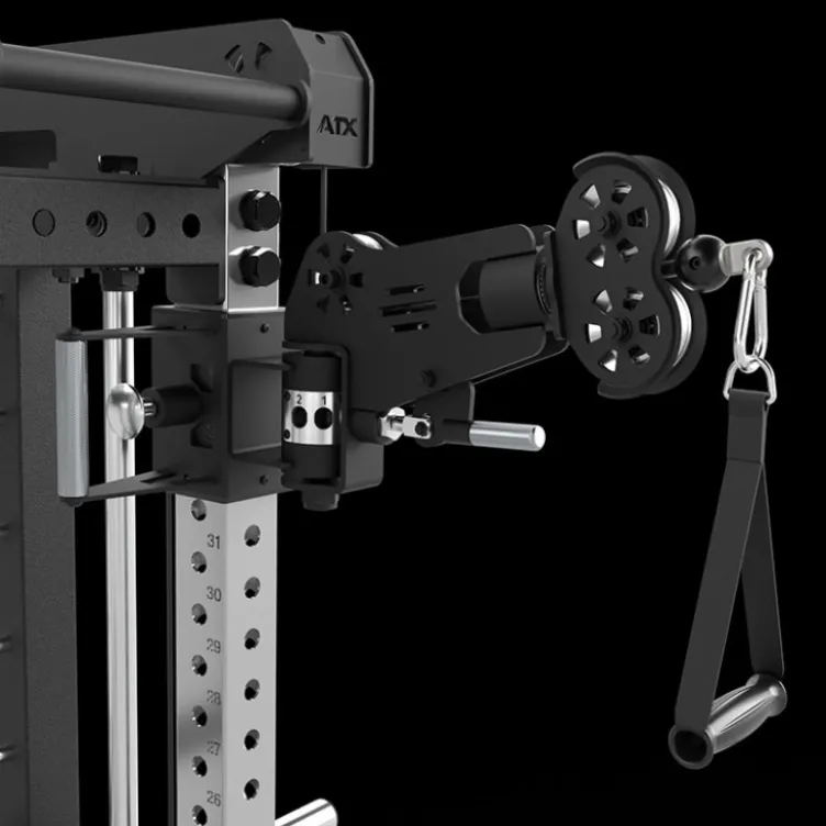 Multi Pull Smith Rack ATX fitness 2 x 110 kg avec résistance extrême de 1000 kg et 6 points de traction pivotants