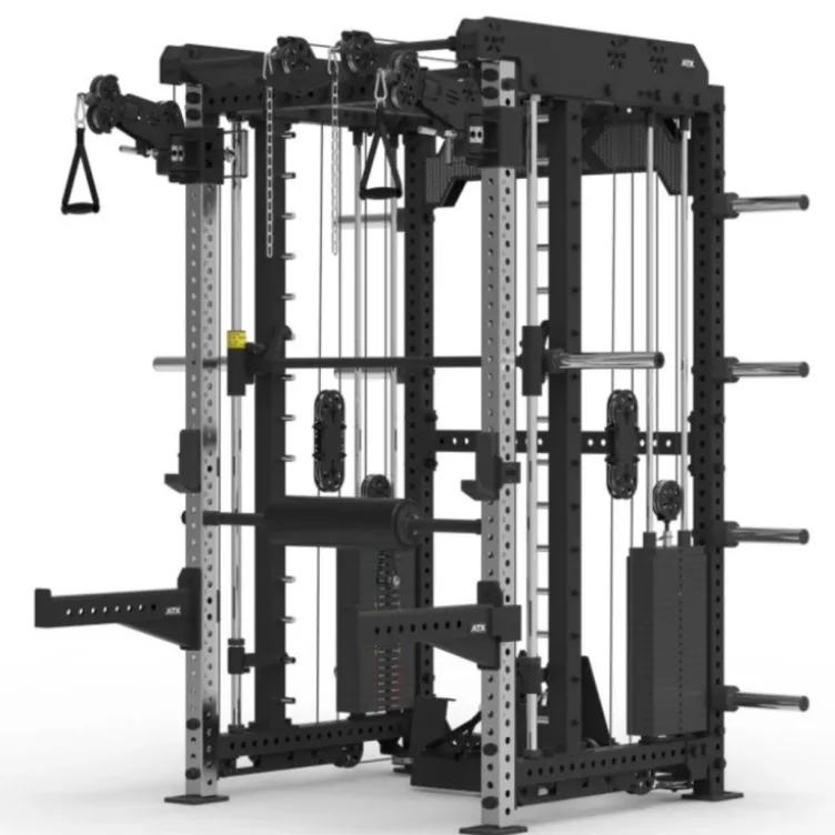 Multi Pull Smith Rack ATX fitness 2 x 110 kg avec résistance extrême de 1000 kg et 6 points de traction pivotants