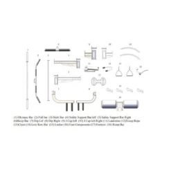 Multi-station de musculation complète à double colonnes de poids 2 x 100 kg - Set d'accessoires inclus - B200 V3