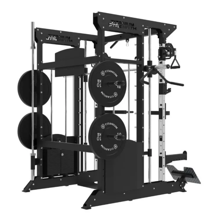 Multi-station de musculation complète à double colonnes de poids 2 x 100 kg - Set d'accessoires inclus - B200 V3