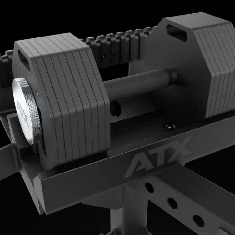 Octa Dumbell Stand ATX - Support pour haltères à charge variable ATX Octa et barre SZ - 2 x 18 espaces pour plaques de poids