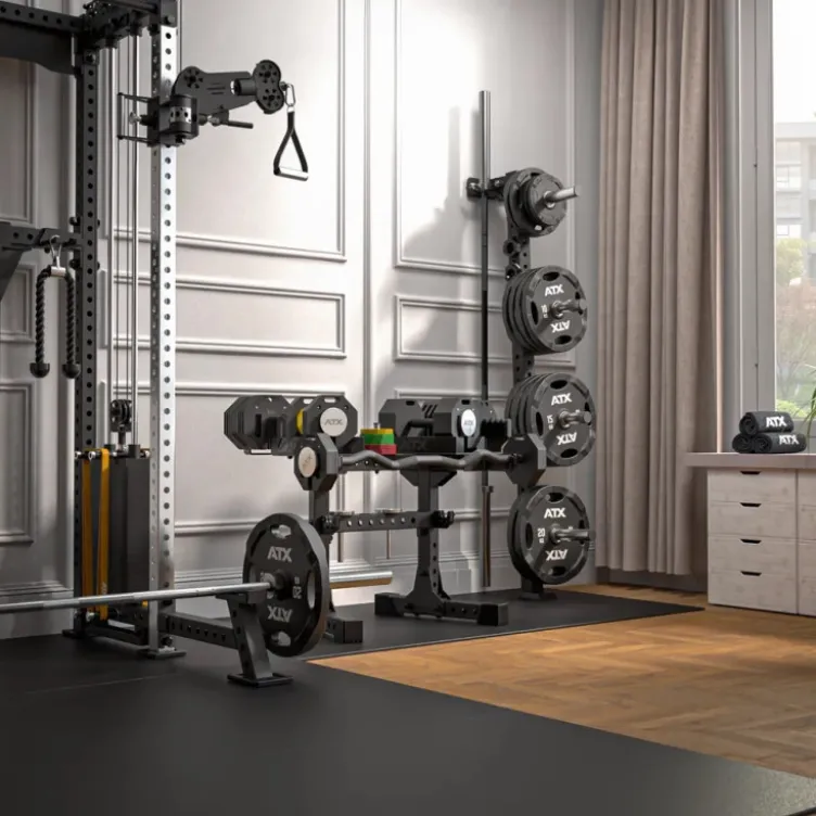 Octa Dumbell Stand ATX - Support pour haltères à charge variable ATX Octa et barre SZ - 2 x 18 espaces pour plaques de poids