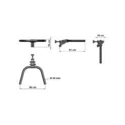 Option Poste à dips pliable Universelle pour Racks de musculation ATX série 500 - 600 - 700