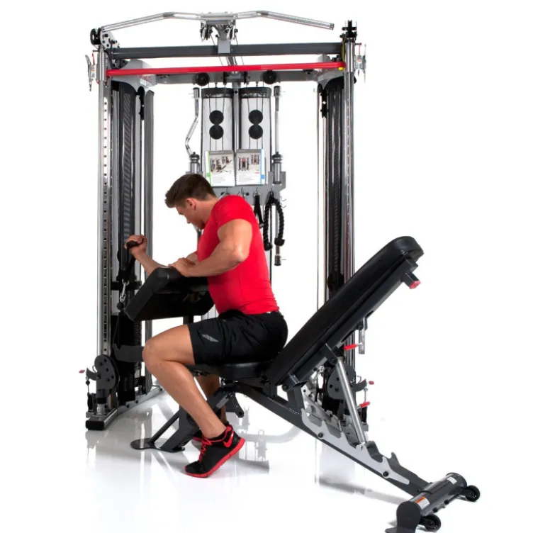 Option pupitre à biceps pour exercices de curl avec support pour haltère long