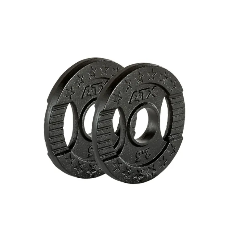 Pack ATX - Barre de musculation olympique 220 cm chromée avec colliers de serrage et 107.5 kg de poids