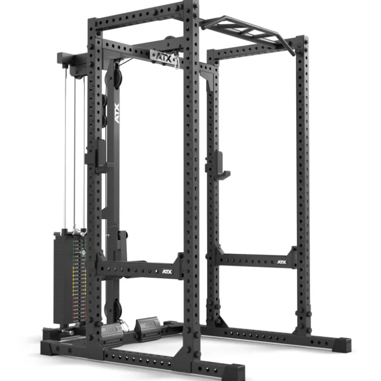 Pack ATX power rack à squat série 600 avec poulie à charge guidée 115 kg - Deux modèles avec hauteurs différentes