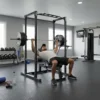 Pack ATX Rack compact 195 cm avec banc de musculation et kit de poids + barres olympiques