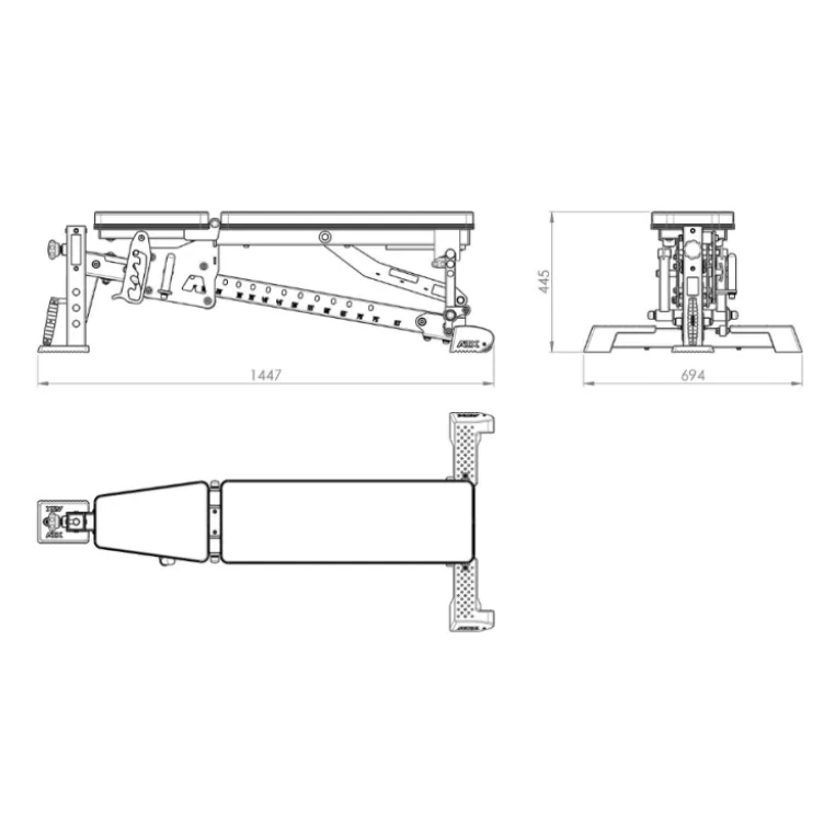 Pack Banc de musculation ATX multipositions inclinable + option leg