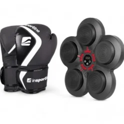 Pack boxe - Cible de frappe électronique et murale avec paire de gants de boxe - Entraînement à domicile
