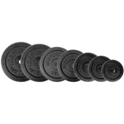 Pack Cast Iron de 108,5 kg - Disques de poids diamètre standard en fonte jusqu'à 20 kg