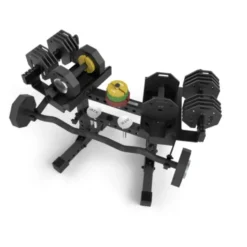 Pack complet avec une paire d'haltères ATX à charge réglable 2 x 36 kg et support de stockage - Barre SZ incluse